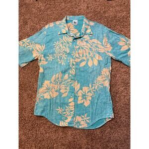 Vintage Off Shore Tropical Floral Button Down Shirt Mens Size Large